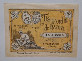 Misericórdia de Évora 10 Centavos ND Série L MA#877c (Escassa) Nova