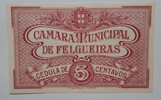 C.M. Felgueiras 5 Centavos ND MA#906 (Comum) Quase Nova