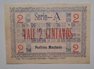 C.M. Figueira de Castelo Rodrigo 2 Centavos 1920 MA#917a (Escassa) Nova
