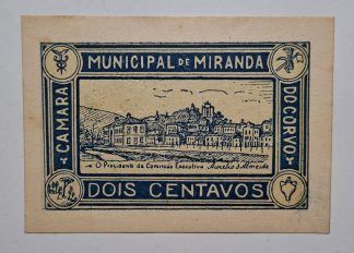 C.M. Miranda do Corvo 2 Centavos ND MA#1382 (Comum) Nova