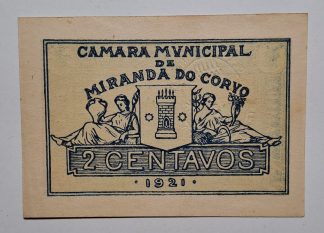 C.M. Miranda do Corvo 2 Centavos ND MA#1382 (Comum) Nova