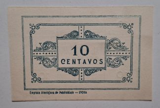 Hospital e  Misericórdia de Móra 10 Centavos ND MA#1488b (Rara) Nova