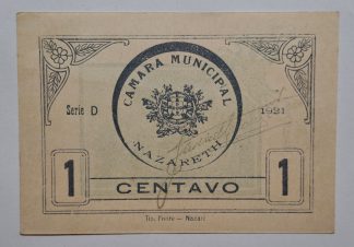 C.M. Nazaré 1 Centavo 1921 MA#1567a (Escassa) Nova