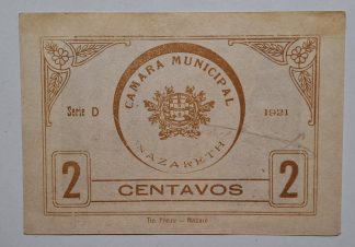 C.M. Nazaré 2 Centavos 1921 MA#1570 (Escassa) Nova