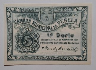 C.M. Penela 5 Centavos 1921 MA#1684 (Comum) Nova