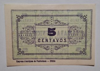 C.M. Reguengos Monsaraz 5 Centavos ND MA#1929 (Comum) Nova