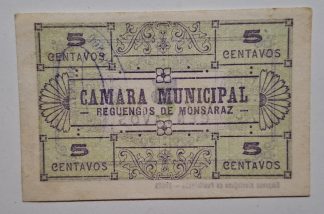 C.M. Reguengos Monsaraz 5 Centavos ND MA#1929a (Comum) Quase Nova