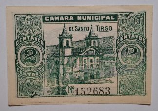 C.M. Santo Tirso 2 Centavos ND MA#- NÃO CATALOGADA Nova