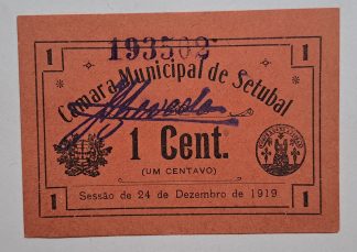 C.M. Setúbal 1 Centavo 1919 MA#2083 (Comum) Nova