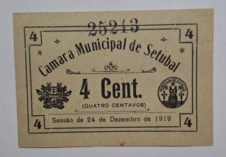 C.M. Setúbal 4 Centavos 1919 MA#2086 (Comum) Nova