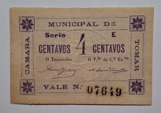 C.M. Tomar 4 Centavos ND MA#2197 (Comum) Quase Nova