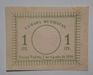C.M. Torres Vedras 1 Centavo 1920 MA#2228a (Escassa) Nova