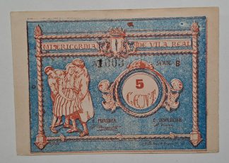 Misericórdia de Vila Real 5 Centavos ND MA#2469a (Escassa) Quase Nova
