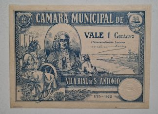 C.M. V. Real Santo António 1 Centavo 1922 MA#2473 (Comum) Nova