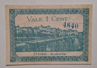 C.M. Aveiro 1 Centavo 1921 MA#302 (Comum) Bela