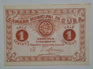 C.M. Cuba 1 Centavo 1919 MA#802 (Comum) Nova