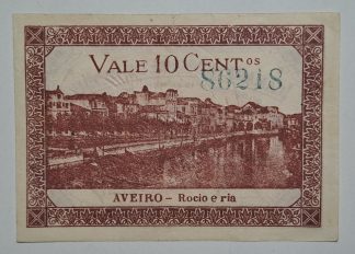 C.M. Aveiro 10 Centavos 1921 MA#306 (Comum) Nova