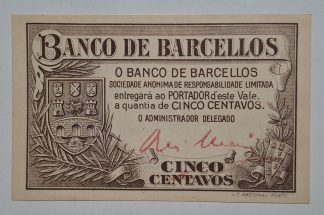 Banco de Barcelos 5 Centavos ND MA#351a (Comum) Nova