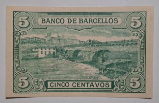 Banco de Barcelos 5 Centavos ND MA#351a (Comum) Nova