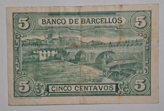 Banco de Barcelos 5 Centavos ND MA#351a (Comum) Bela
