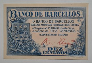 Banco de Barcelos 10 Centavos ND MA#352a (Comum) Nova