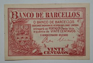 Banco de Barcelos 20 Centavos ND MA#353a (Comum) Nova