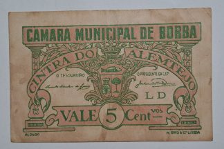 C.M. Borba 5 Centavos 1921 MA#416 (Comum) Bela