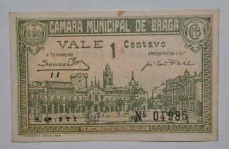C.M. Braga 1 Centavo ND Série 1I MA#418a (Comum) Nova