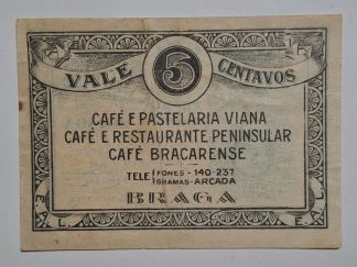 Empresa da Arcada Lda (Braga) 5 Centavos ND MA#457 (Escassa) Quase Nova