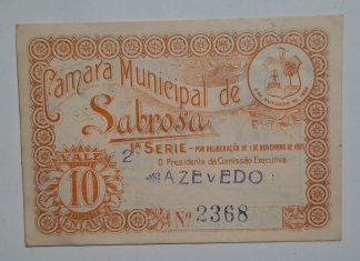 C.M. Sabrosa 10 Centavos 1921 MA#1948 (Comum) Nova