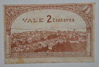 C.M. Braga 2 Centavos ND Série 2D MA#419g (Comum) Quase Nova