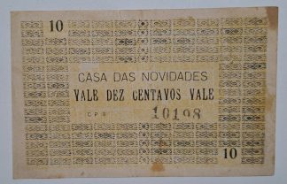 Idanha-a-Nova (Casa das Novidades) 10 Centavos ND MA#1143 (Rara) Quase Nova