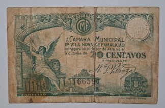 C.M. V. Nova de Famalicão 20 Centavos ND MA#2412 (Comum) BC