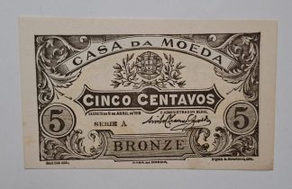 Casa da Moeda 5 Centavos 1918 MA#7 Nova