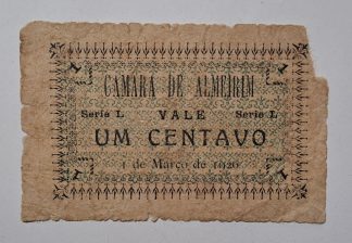C.M. Almeirim 1 Centavo 1920 Série L MA#171a (Escassa) BC