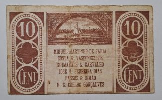 Câmara de Barcelos 10 Centavos 1922 MA#347 (Comum) MBC