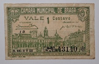 C.M. Braga 1 Centavo 1920 Série 1D MA#418f (Comum) MBC