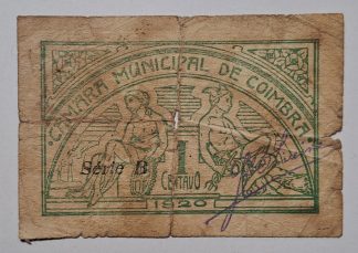 C.M. Coimbra 1 Centavo 1920 Série B MA#737 (Comum) BC