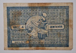 A.C.I. Espinho 4 Centavos 1921 Série B MA#825 (Comum) MBC