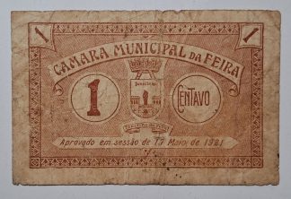 C.M. Feira 1 Centavo 1921 MA#888 (Comum) BC