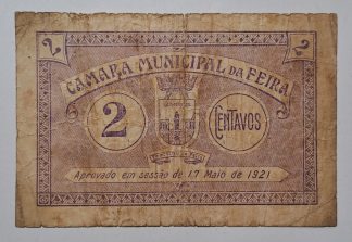 C.M. Feira 2 Centavos 1921 MA#889 (Comum) BC