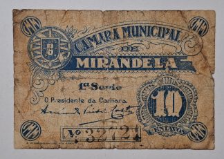 C.M. Mirandela 10 Centavos ND MA#1386 (Comum) BC