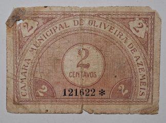 C.M. Oliveira de Azemeis 2 Centavos ND MA#1629 (Comum) BC
