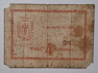 C.M. Penafiel 4 Centavos 1920 Série 2ª MA#1670 (Comum) BC
