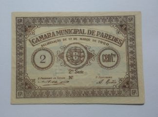 C.M. Paredes 2 Centavos 1920 MA#1655 (Comum) Nova