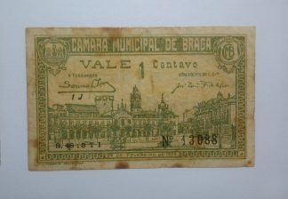 C.M. Braga 1 Centavo 1920 Série 1J MA#418a (Comum) MBC