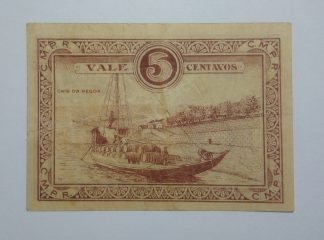 C.M. Peso da Régua 5 Centavos 1922 Série A MA#1699 (Comum) Bela