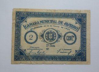 C.M. Aveiro 2 Centavos 1921 MA#303 (Comum) MBC