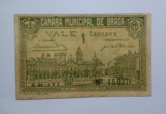 C.M. Braga 1 Centavo 1920 Série 1M MA#418a (Comum) MBC