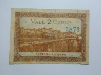C.M. Aveiro 2 Centavos 1921 MA#303 (Comum) MBC